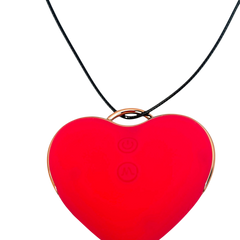 Estimulador Love Shape Necklace con diseño de collar y 10 velocidades de succión y pulsación, joya del placer Glow & Vibe.