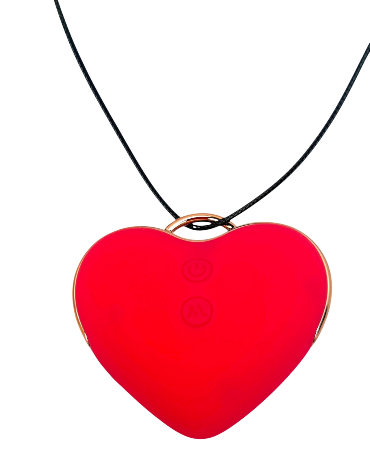 Estimulador Love Shape Necklace con diseño de collar y 10 velocidades de succión y pulsación, joya del placer Glow & Vibe.