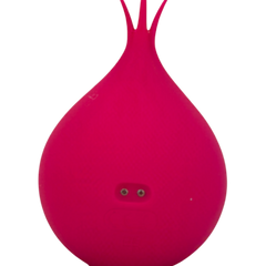 Estimulador doble The Sucking Turnip con 5 modos de vibración y 5 de succión para clítoris y pezones, diseño divertido Glow & Vibe.