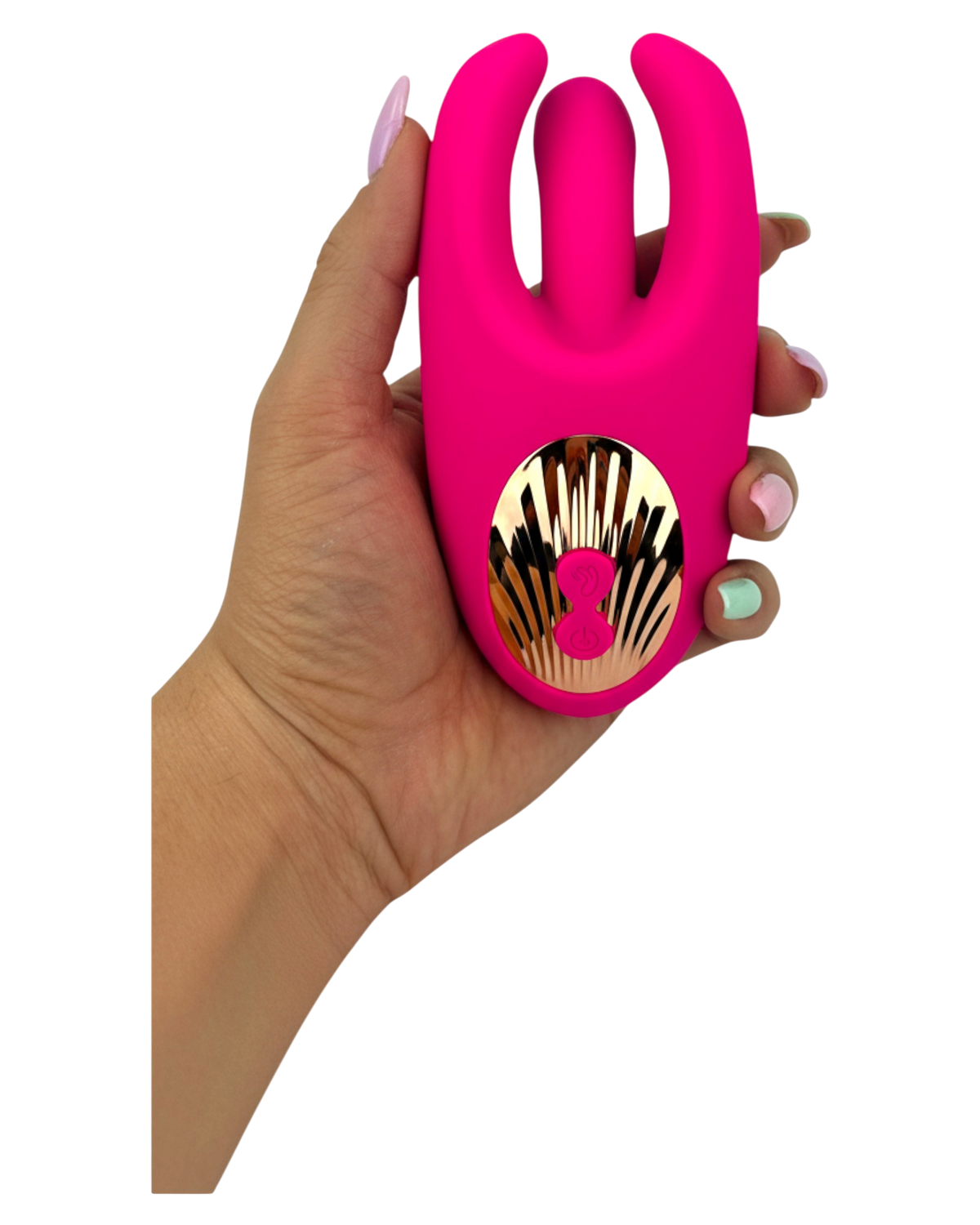 Vibrador Crazy Finger con movimiento lateral potente, 10 vibraciones y aleteos, diseño innovador Glow & Vibe.