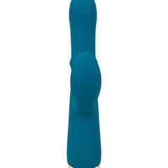 Vibrador Babo con anillo deslizante de balines y estimulador de punto G y clítoris, diseño versátil y potente Glow & Vibe.
