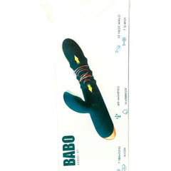 Vibrador Babo con anillo deslizante de balines y estimulador de punto G y clítoris, diseño versátil y potente Glow & Vibe.
