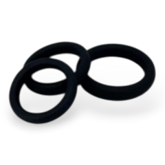 Set de tres anillos Stay Rings de gel elástico para control, firmeza y placer Glow & Vibe.