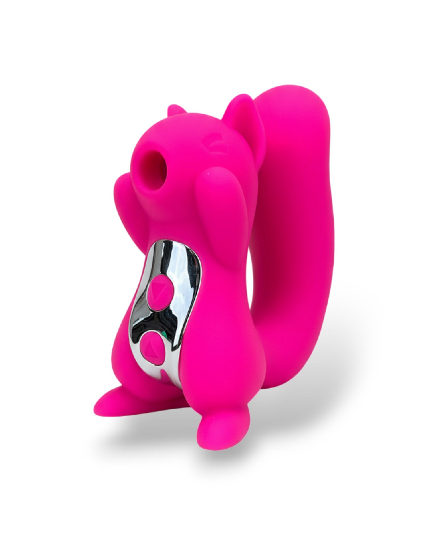 Vibrador Nutty Lover con succión y vibración combinadas, diseño atrevido y divertido Glow & Vibe.