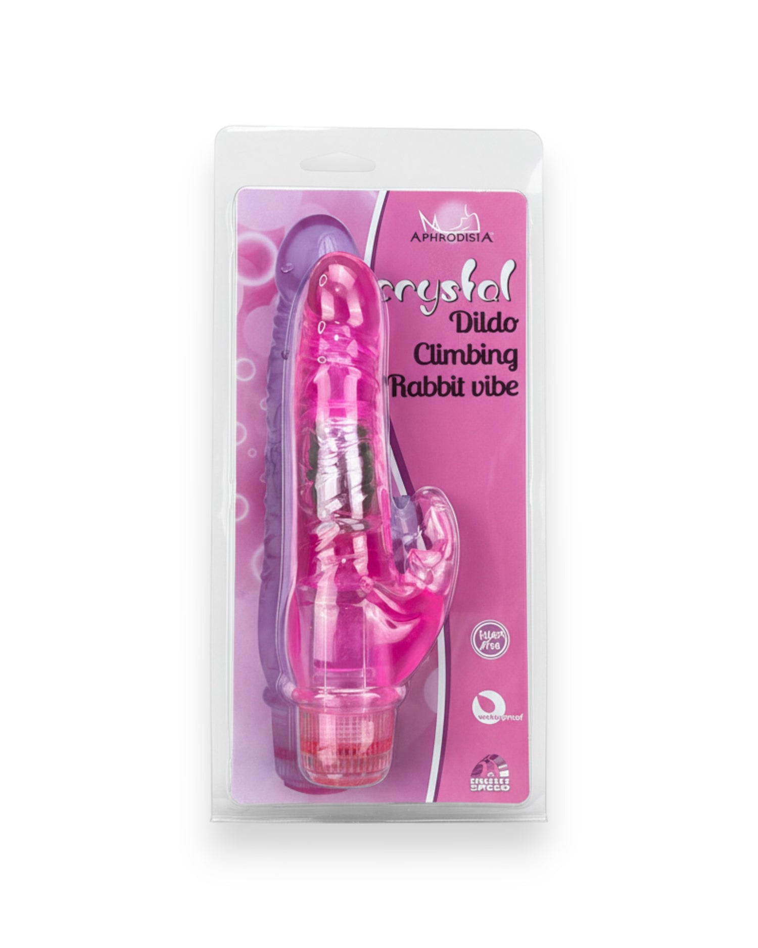 Vibrador Crystal Climbing doble estimulación, diseño curvado para punto G y toque en clítoris, vibrador elegante y sensual, marca Glow & Vibe.