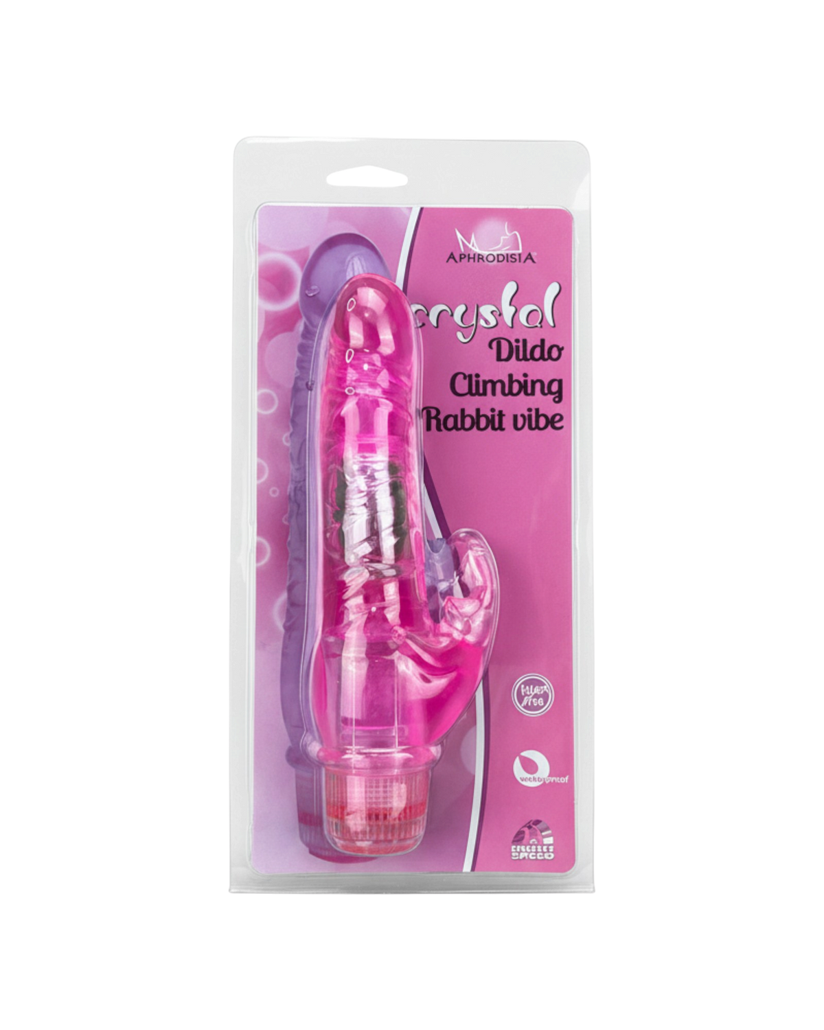 Vibrador Crystal Climbing doble estimulación, diseño curvado para punto G y toque en clítoris, vibrador elegante y sensual, marca Glow & Vibe.