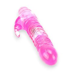 Vibrador Crystal Climbing doble estimulación, diseño curvado para punto G y toque en clítoris, vibrador elegante y sensual, marca Glow & Vibe.