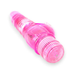 Vibrador Crystal Climbing doble estimulación, diseño curvado para punto G y toque en clítoris, vibrador elegante y sensual, marca Glow & Vibe.