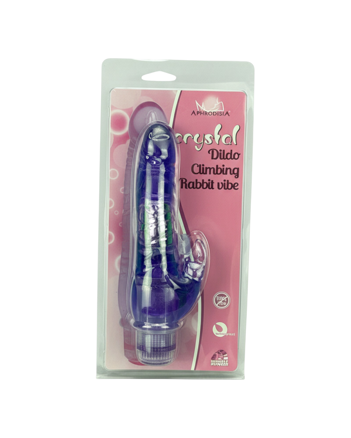 Vibrador Crystal Climbing doble estimulación, diseño curvado para punto G y toque en clítoris, vibrador elegante y sensual, marca Glow & Vibe.