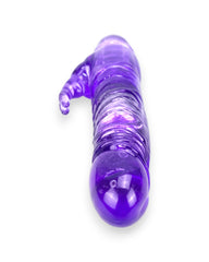 Vibrador Crystal Climbing doble estimulación, diseño curvado para punto G y toque en clítoris, vibrador elegante y sensual, marca Glow & Vibe.