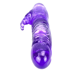 Vibrador Crystal Climbing doble estimulación, diseño curvado para punto G y toque en clítoris, vibrador elegante y sensual, marca Glow & Vibe.