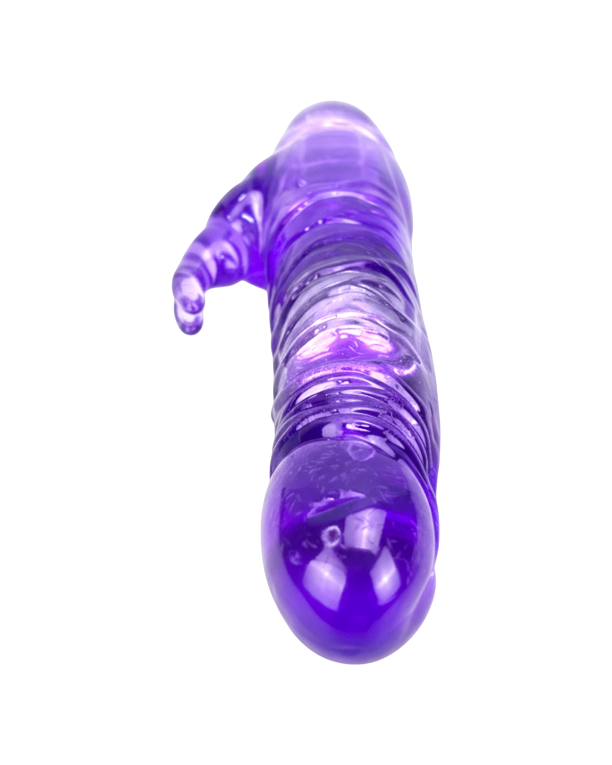 Vibrador Crystal Climbing doble estimulación, diseño curvado para punto G y toque en clítoris, vibrador elegante y sensual, marca Glow & Vibe.