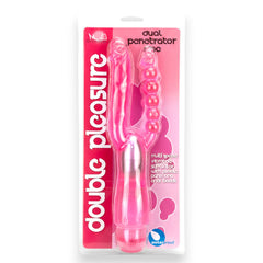 Vibrador Double Pleasure de doble estimulación, diseño elegante y potente, vibrador sensual y sofisticado, marca Glow & Vibe.