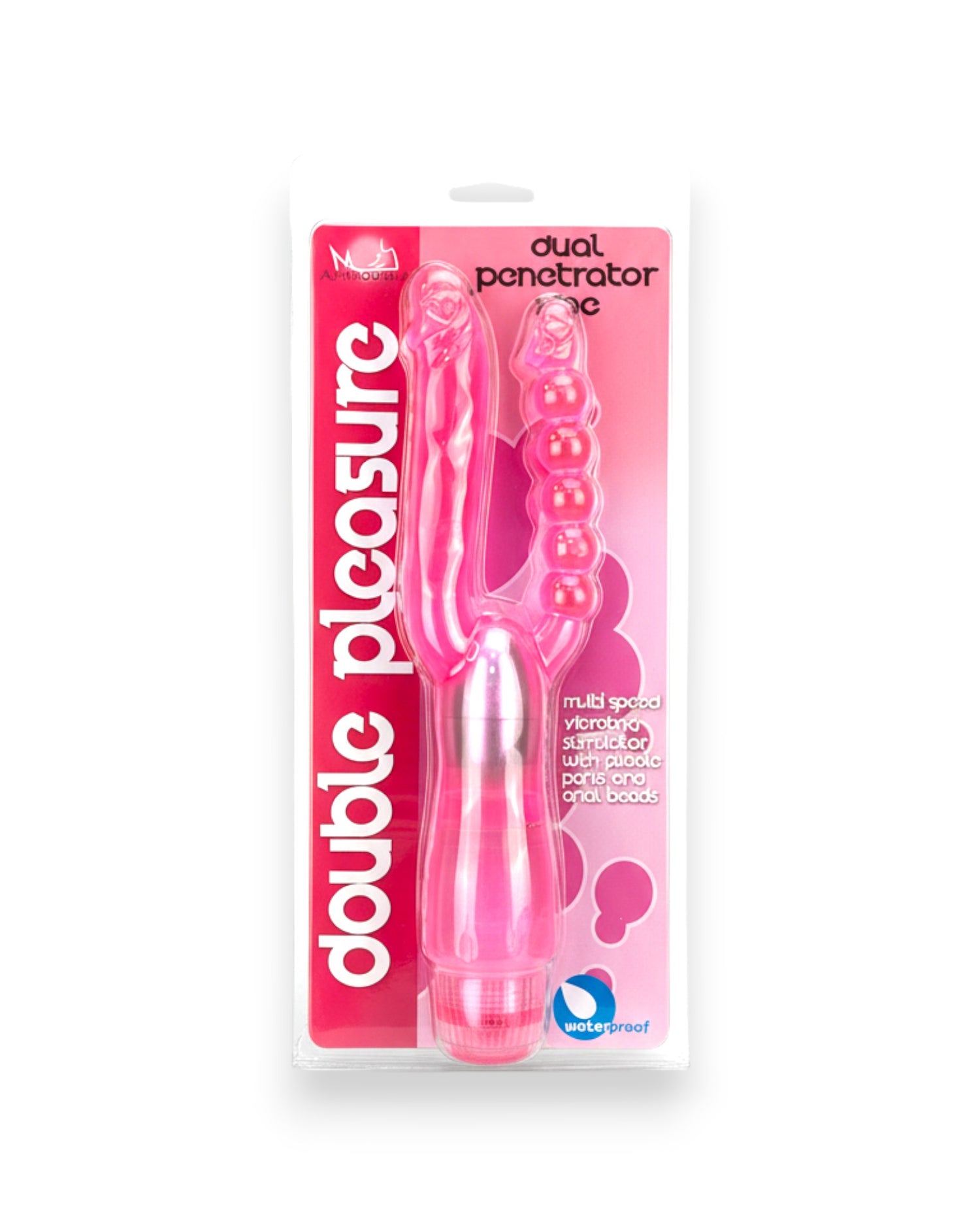 Vibrador Double Pleasure de doble estimulación, diseño elegante y potente, vibrador sensual y sofisticado, marca Glow & Vibe.