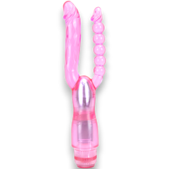 Vibrador Double Pleasure de doble estimulación, diseño elegante y potente, vibrador sensual y sofisticado, marca Glow & Vibe.