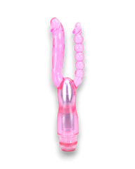 Vibrador Double Pleasure de doble estimulación, diseño elegante y potente, vibrador sensual y sofisticado, marca Glow & Vibe.