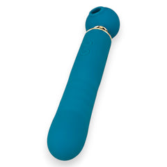 Vibrador Meng Dun Dun con pistón y pulsaciones, vibrador tecnológico potente y elegante, diseño moderno Glow & Vibe.