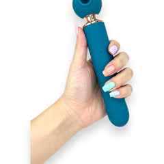 Vibrador Meng Dun Dun con pistón y pulsaciones, vibrador tecnológico potente y elegante, diseño moderno Glow & Vibe.