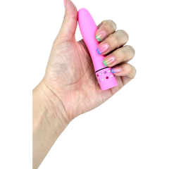 Mini vibrador Diamond Princess color brillante, vibrador elegante con brillo de lujo, diseño discreto Glow & Vibe.
