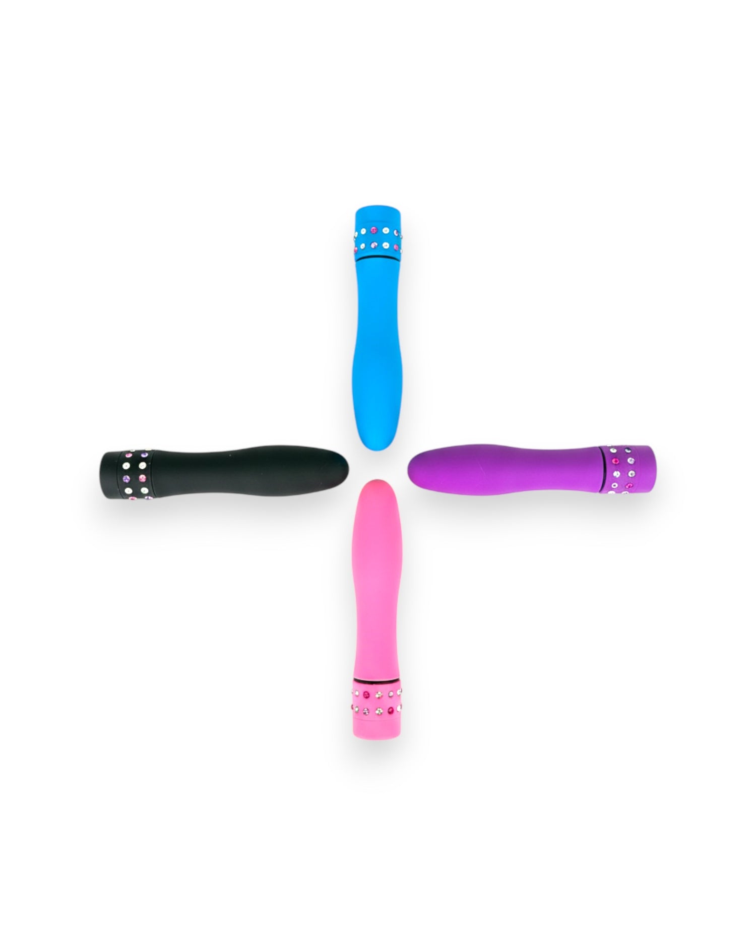 Mini vibrador Diamond Princess color brillante, vibrador elegante con brillo de lujo, diseño discreto Glow & Vibe.