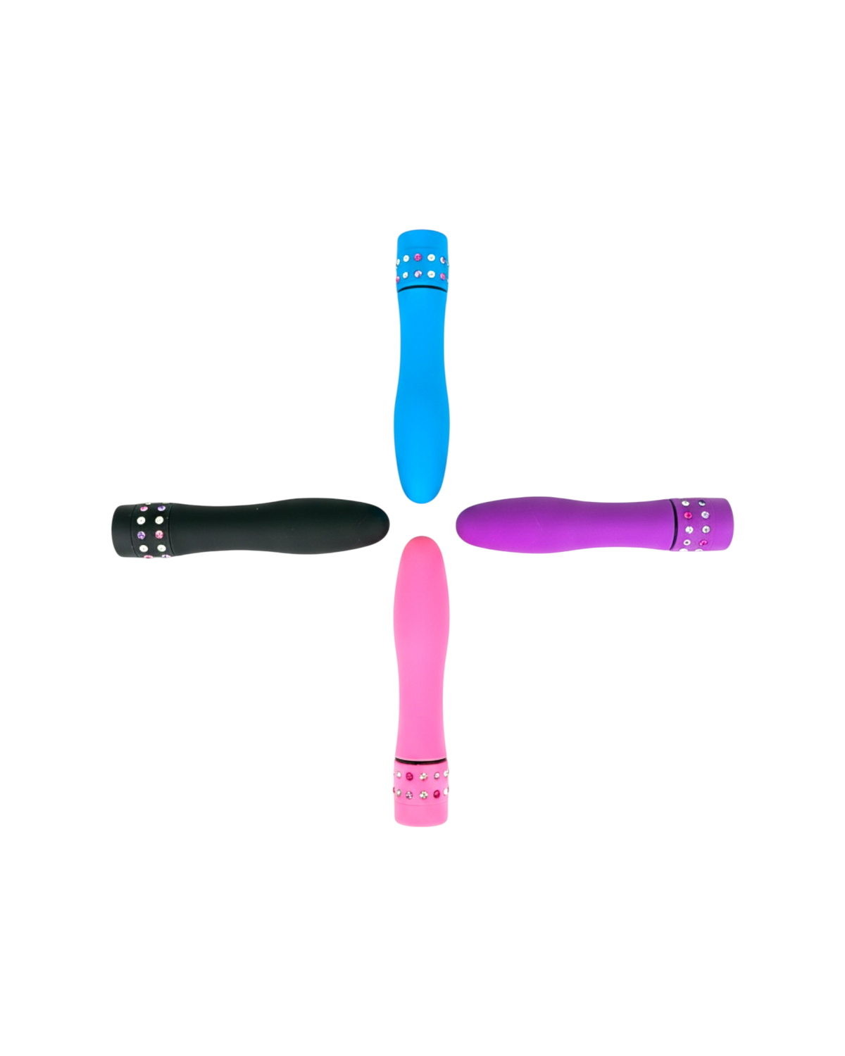 Mini vibrador Diamond Princess color brillante, vibrador elegante con brillo de lujo, diseño discreto Glow & Vibe.