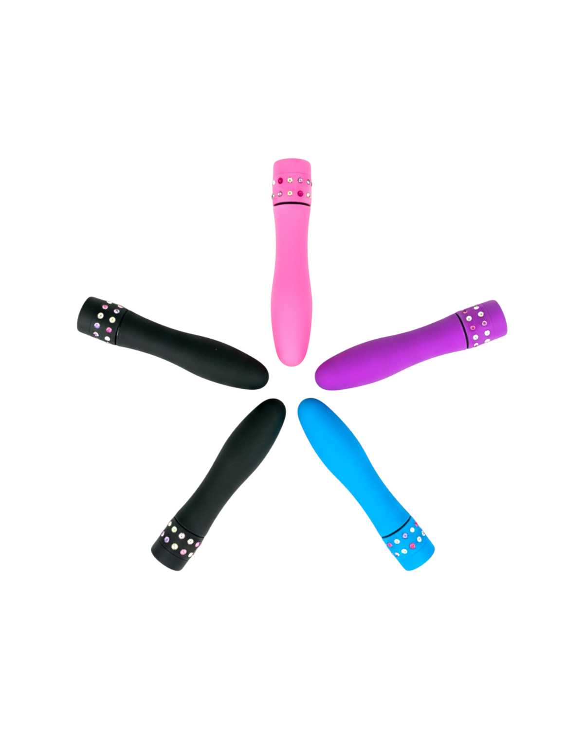 Mini vibrador Diamond Princess color brillante, vibrador elegante con brillo de lujo, diseño discreto Glow & Vibe.