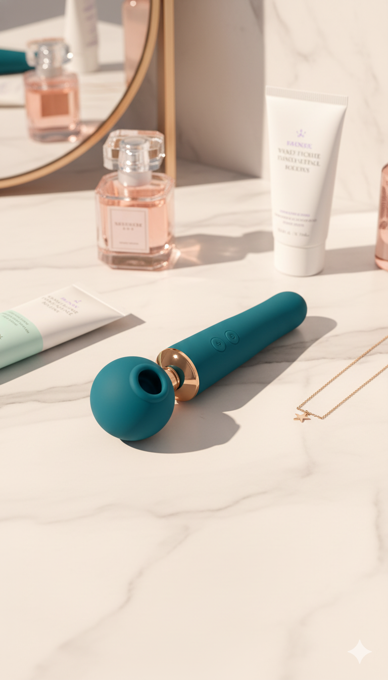 Vibrador Meng Dun Dun con pistón y pulsaciones, vibrador tecnológico potente y elegante, diseño moderno Glow & Vibe.