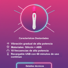 Vibrador Dual Bliss doble estimulación, diseño elegante y potente, vibrador versátil para pareja Glow & Vibe.