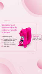 Vibrador Nutty Lover con succión y vibración combinadas, diseño atrevido y divertido Glow & Vibe.