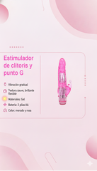 Vibrador Crystal Climbing doble estimulación, diseño curvado para punto G y toque en clítoris, vibrador elegante y sensual, marca Glow & Vibe.