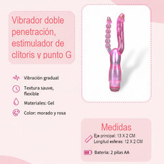 Vibrador Double Pleasure de doble estimulación, diseño elegante y potente, vibrador sensual y sofisticado, marca Glow & Vibe.