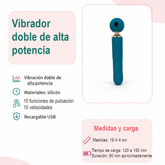 Vibrador Meng Dun Dun con pistón y pulsaciones, vibrador tecnológico potente y elegante, diseño moderno Glow & Vibe.