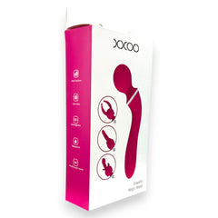 Varita vibradora Glow Wand con tres estimuladores intercambiables, vibrador versátil y elegante, juguete sensual Glow & Vibe.