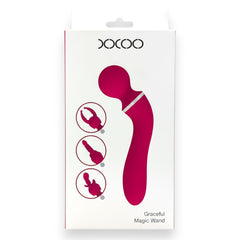 Varita vibradora Glow Wand con tres estimuladores intercambiables, vibrador versátil y elegante, juguete sensual Glow & Vibe.