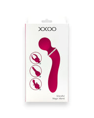 Varita vibradora Glow Wand con tres estimuladores intercambiables, vibrador versátil y elegante, juguete sensual Glow & Vibe.