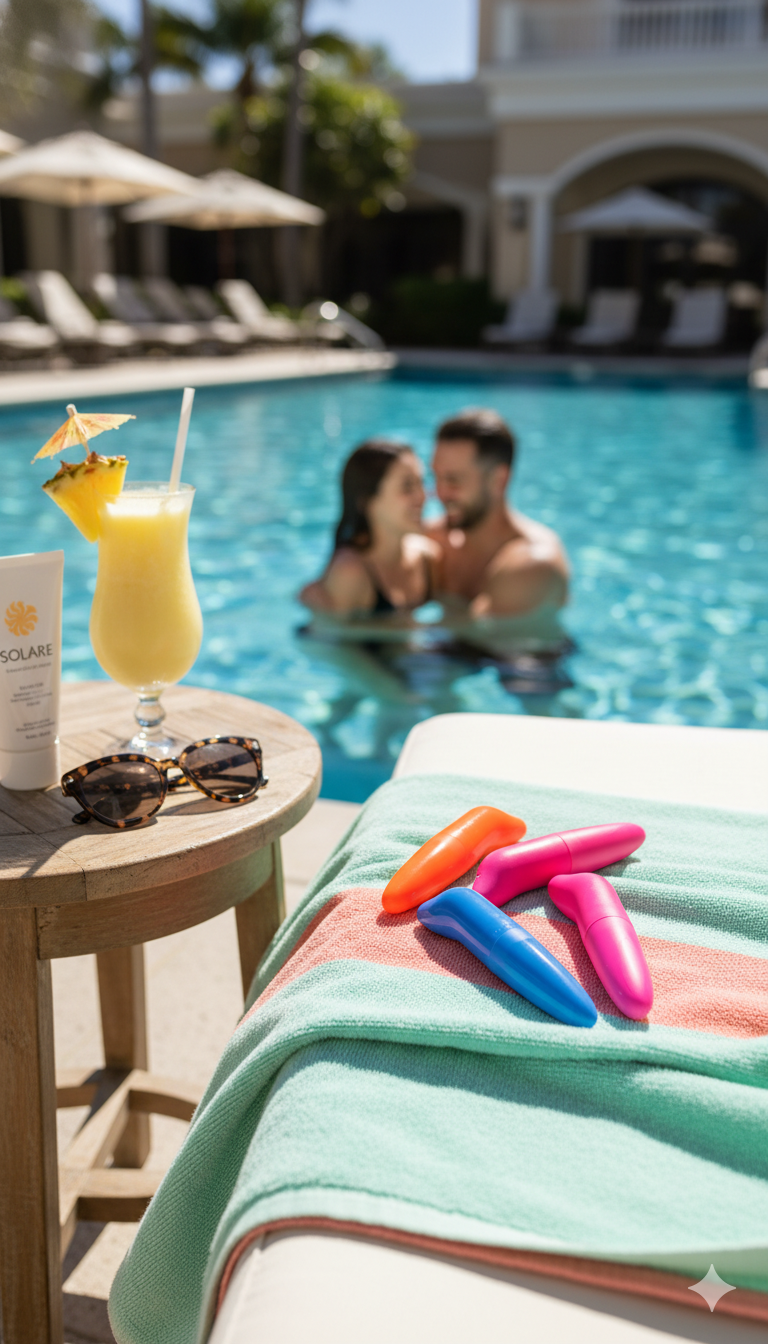 Mini vibrador Pocket Vibe discreto y portátil, color elegante, vibrador de bolsillo para mujer, Glow & Vibe.