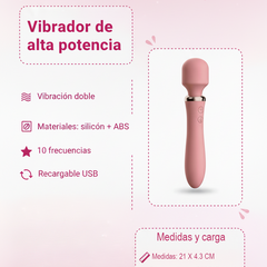 Vibrador doble Has Love con diseño romántico, elegante y vibrador para pareja, juguete íntimo Glow & Vibe.