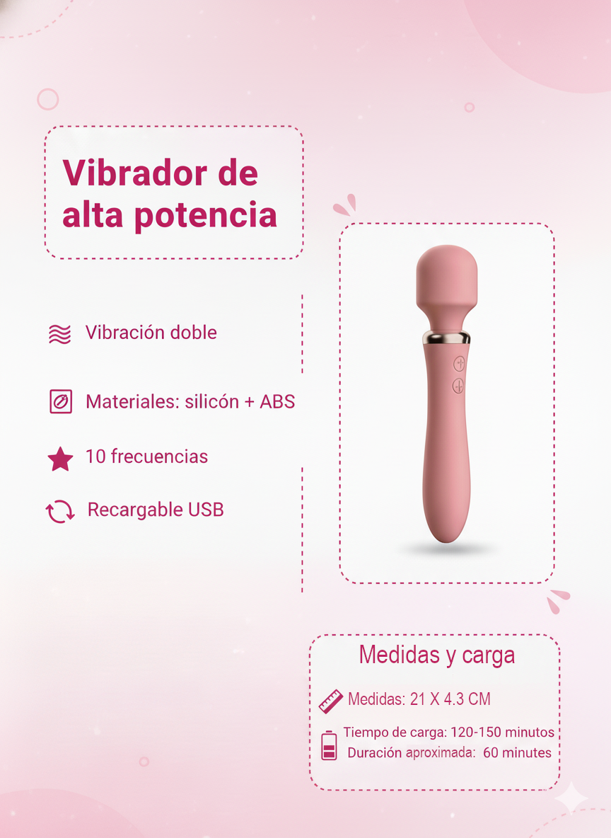 Vibrador doble Has Love con diseño romántico, elegante y vibrador para pareja, juguete íntimo Glow & Vibe.