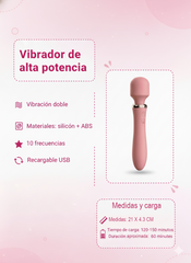 Vibrador doble Has Love con diseño romántico, elegante y vibrador para pareja, juguete íntimo Glow & Vibe.