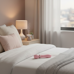 Vibrador doble Has Love con diseño romántico, elegante y vibrador para pareja, juguete íntimo Glow & Vibe.