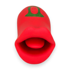 Estimulador Kiss Mouth con 10 funciones de succión, diseño elegante y sensual Glow & Vibe.