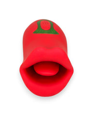 Estimulador Kiss Mouth con 10 funciones de succión, diseño elegante y sensual Glow & Vibe.