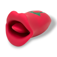 Estimulador Kiss Mouth con 10 funciones de succión, diseño elegante y sensual Glow & Vibe.