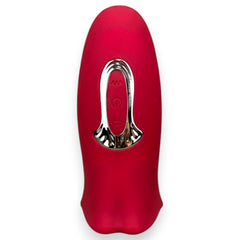 Estimulador Kiss Mouth con 10 funciones de succión, diseño elegante y sensual Glow & Vibe.