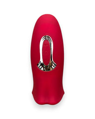 Estimulador Kiss Mouth con 10 funciones de succión, diseño elegante y sensual Glow & Vibe.