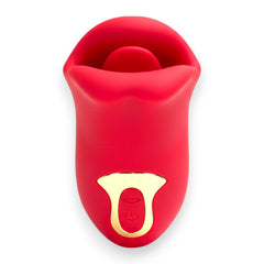 Estimulador Kiss Mouth con 10 funciones de succión, diseño elegante y sensual Glow & Vibe.