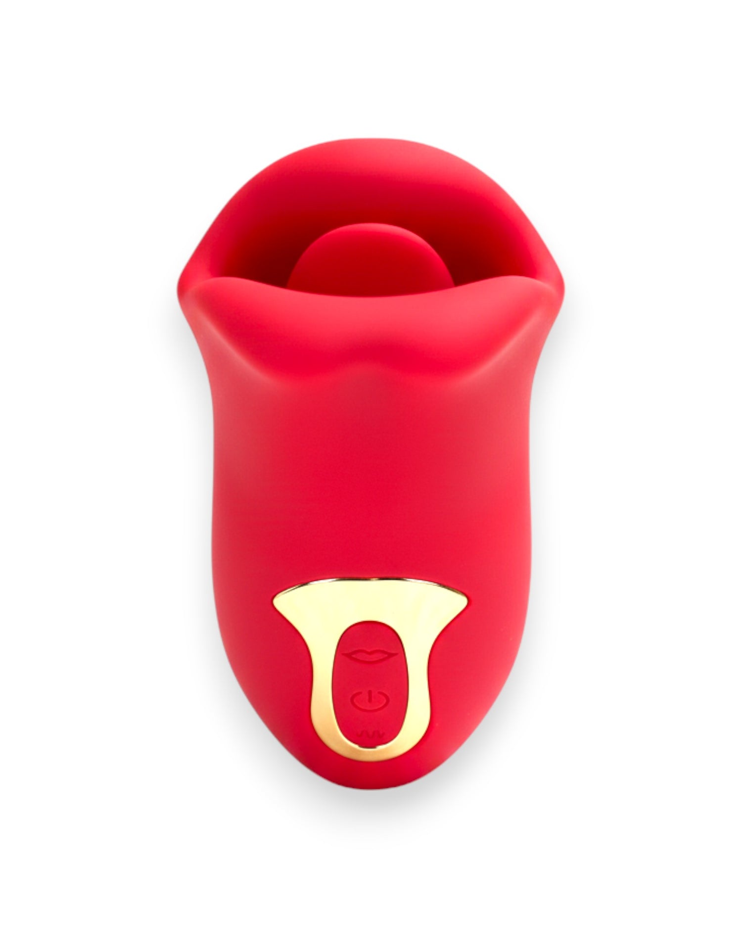 Estimulador Kiss Mouth con 10 funciones de succión, diseño elegante y sensual Glow & Vibe.