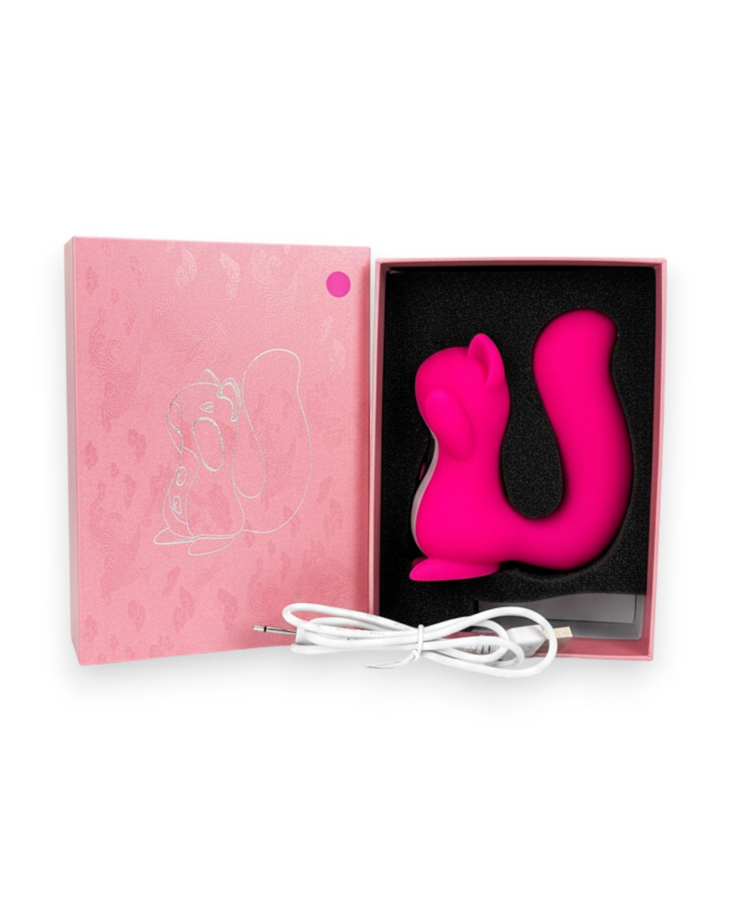 Vibrador Nutty Lover con succión y vibración combinadas, diseño atrevido y divertido Glow & Vibe.