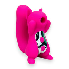 Vibrador Nutty Lover con succión y vibración combinadas, diseño atrevido y divertido Glow & Vibe.
