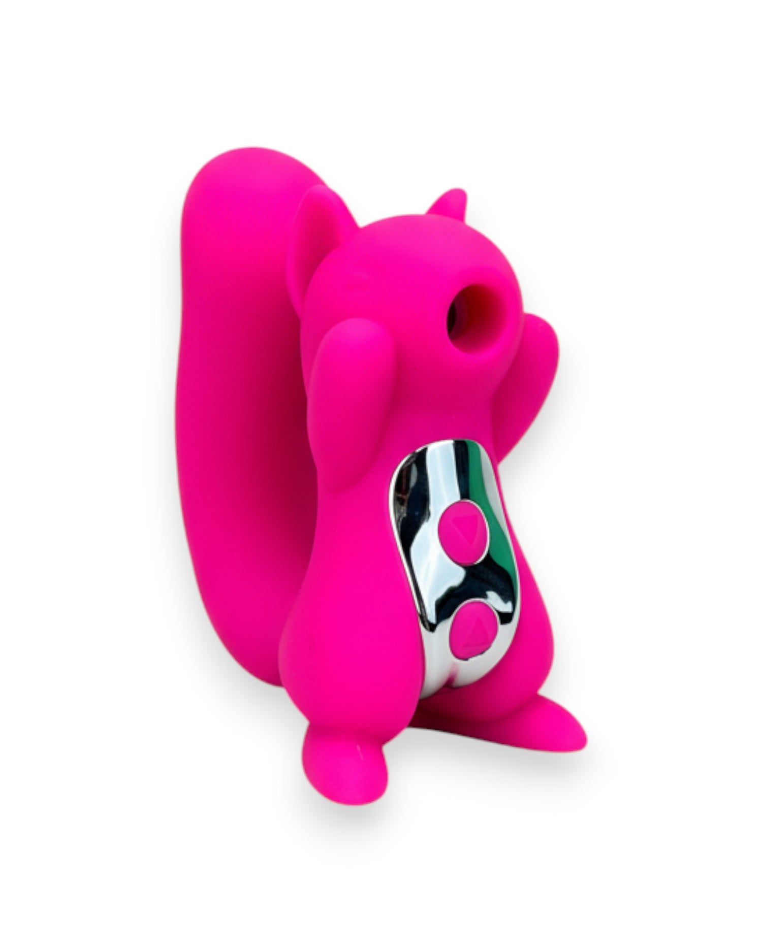 Vibrador Nutty Lover con succión y vibración combinadas, diseño atrevido y divertido Glow & Vibe.